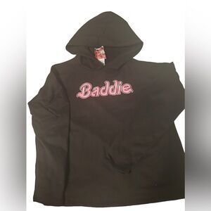 NWOT Dream Girls “Baddie” Long Sleeve Hooded Shirt Girls 14/16